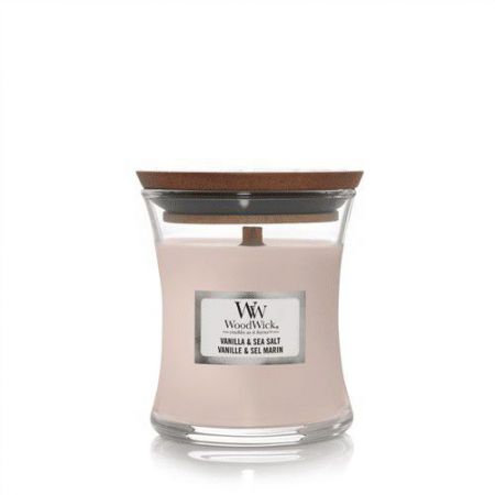 vanilla et sea salt mini candle woodwick 