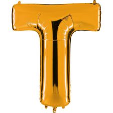 ballon lettre t dore aluminium 102 cm 