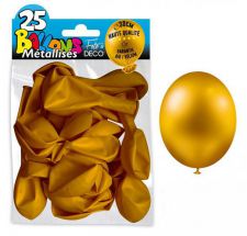 25 ballons metallises or 30 cm 
