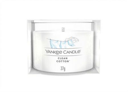 clean cotton filled votive tankee candle 