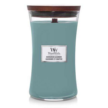 evergreen cashmere large candle woodwick 