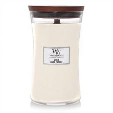 linen large candle woodwick 