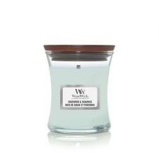 sagewood et seagrass mini candle woodwick 