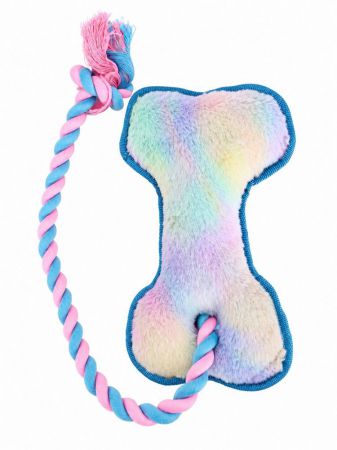 os peluche corde multicolore chien 
