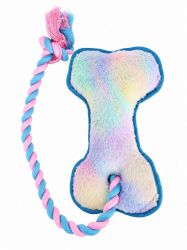 os peluche corde multicolore chien 