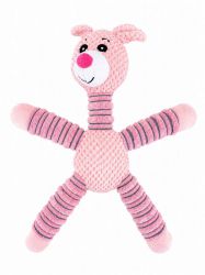 peluche lapin rose pour chien 