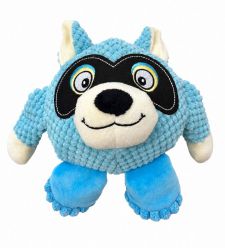 peluche loup chien bleu 